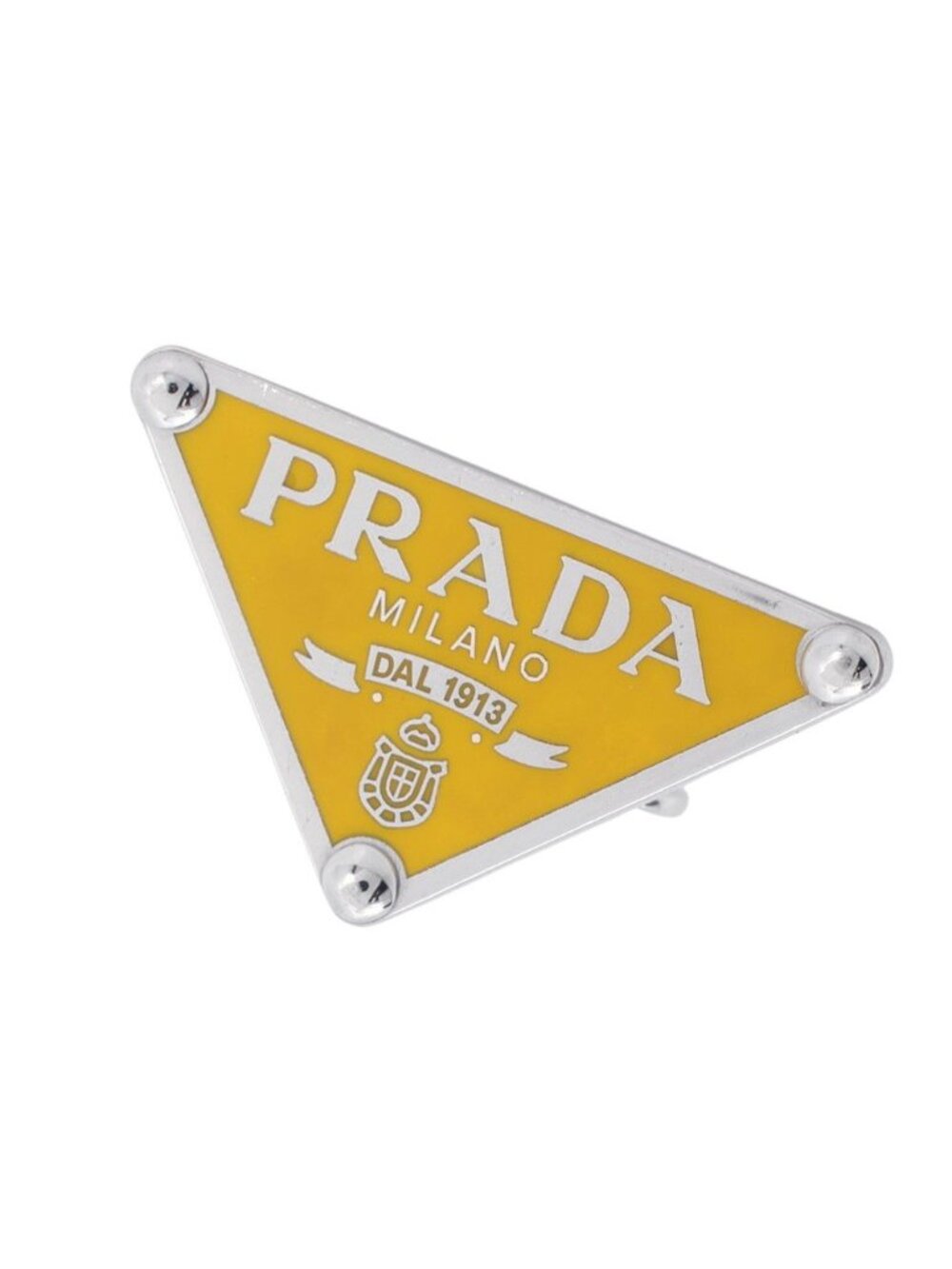 Prada Single Earrings Symbol Left Ear Metal Enamel